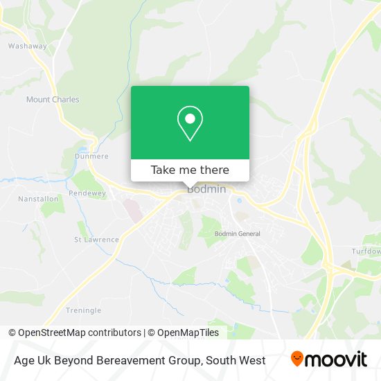 Age Uk Beyond Bereavement Group map