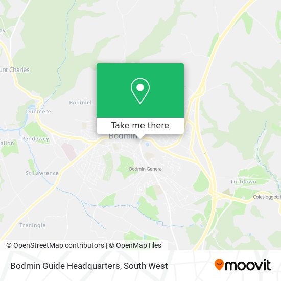 Bodmin Guide Headquarters map