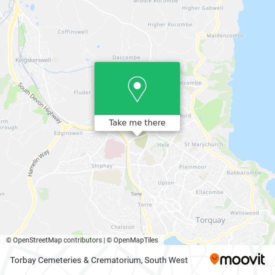 Torbay Cemeteries & Crematorium map