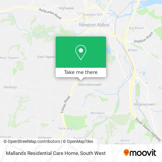 Mallands Residential Care Home map