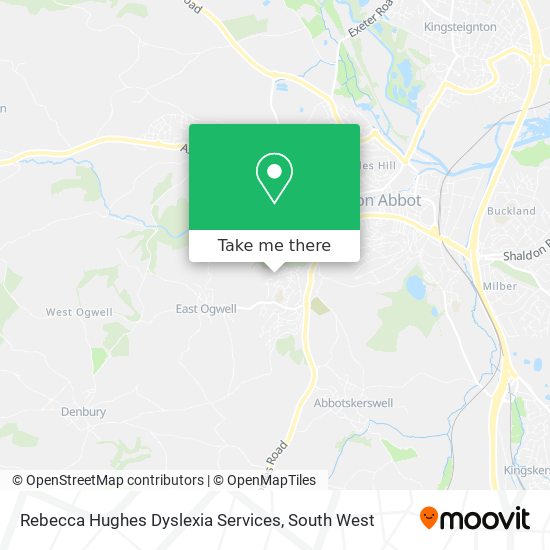 Rebecca Hughes Dyslexia Services map