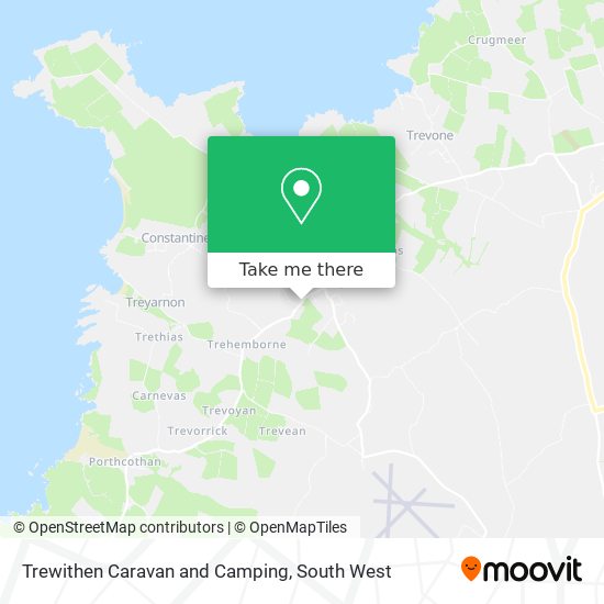 Trewithen Caravan and Camping map