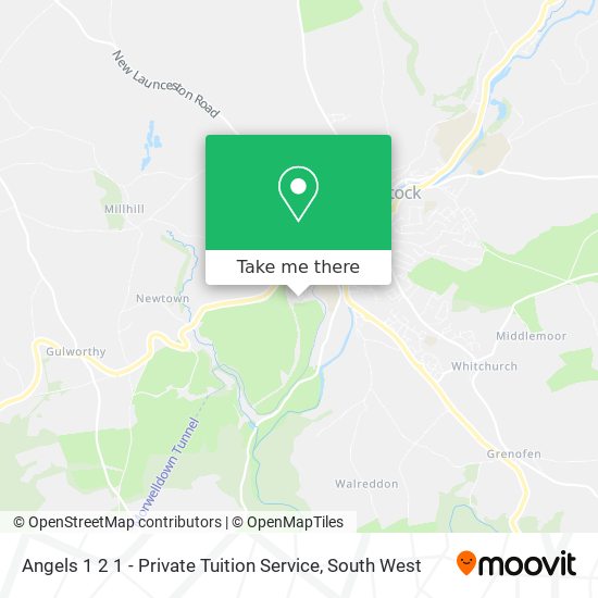 Angels 1 2 1 - Private Tuition Service map