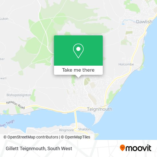 Gillett Teignmouth map
