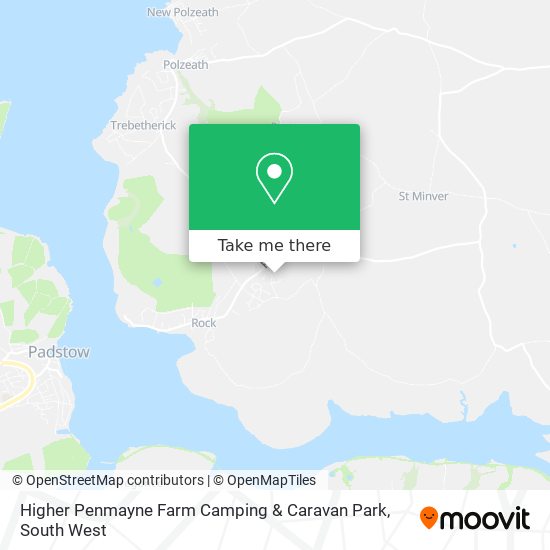 Higher Penmayne Farm Camping & Caravan Park map