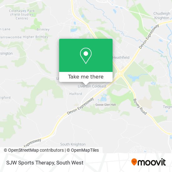 SJW Sports Therapy map