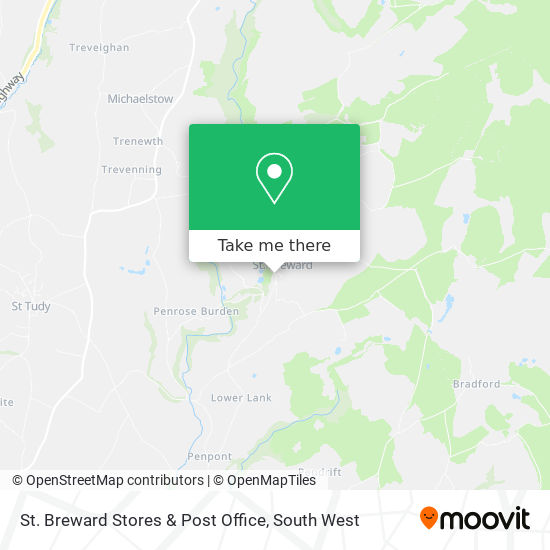 St. Breward Stores & Post Office map