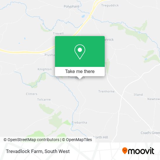 Trevadlock Farm map