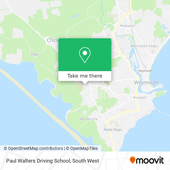 Paul Walters Driving School map