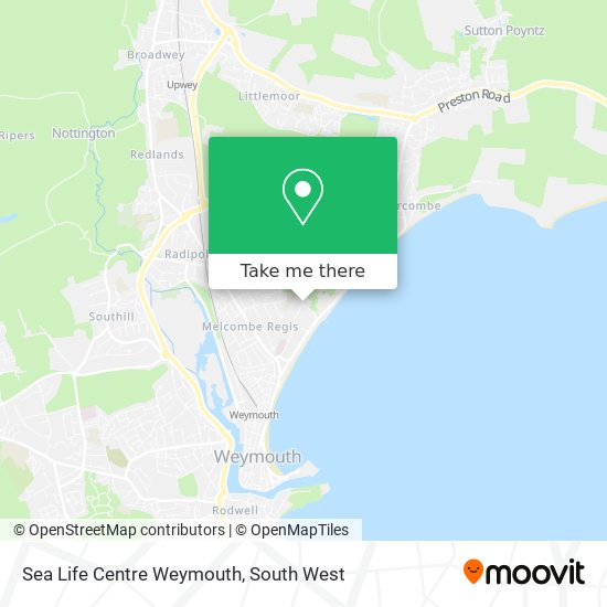 Sea Life Centre Weymouth map