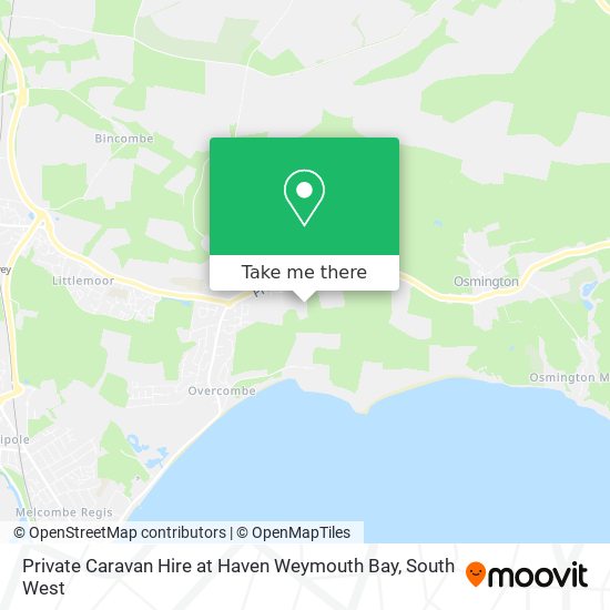 Private Caravan Hire at Haven Weymouth Bay map