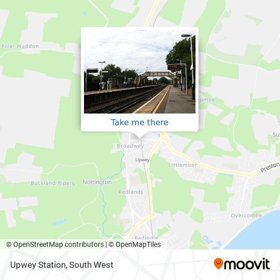 Upwey Station map