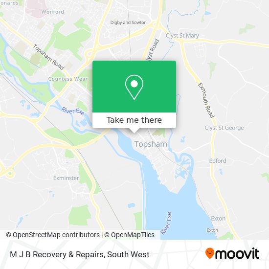 M J B Recovery & Repairs map