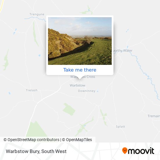 Warbstow Bury map
