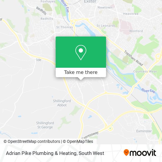 Adrian Pike Plumbing & Heating map