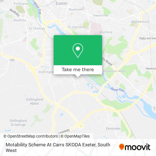 Motability Scheme At Carrs SKODA Exeter map
