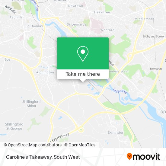 Caroline's Takeaway map