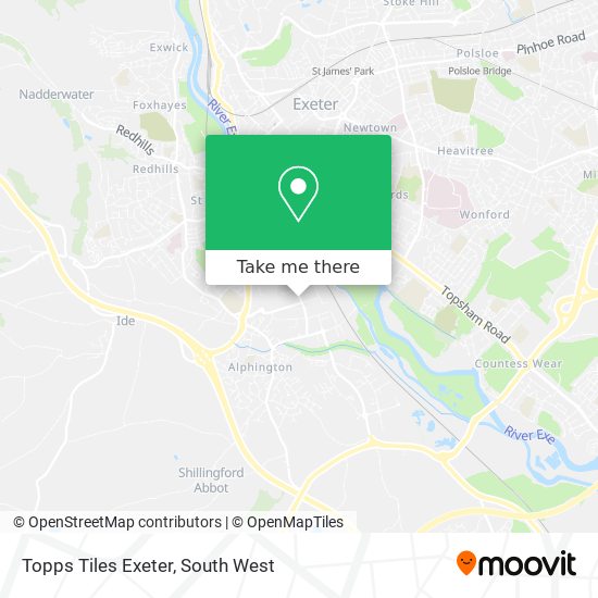 Topps Tiles Exeter map