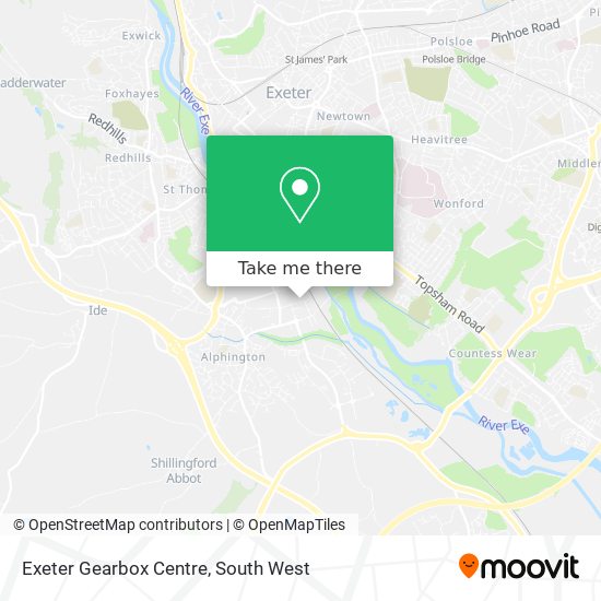 Exeter Gearbox Centre map