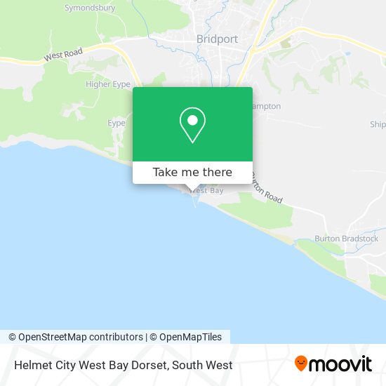 Helmet City West Bay Dorset map