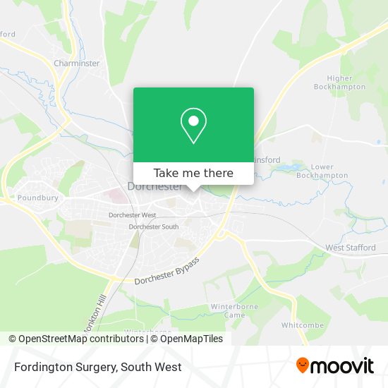 Fordington Surgery map