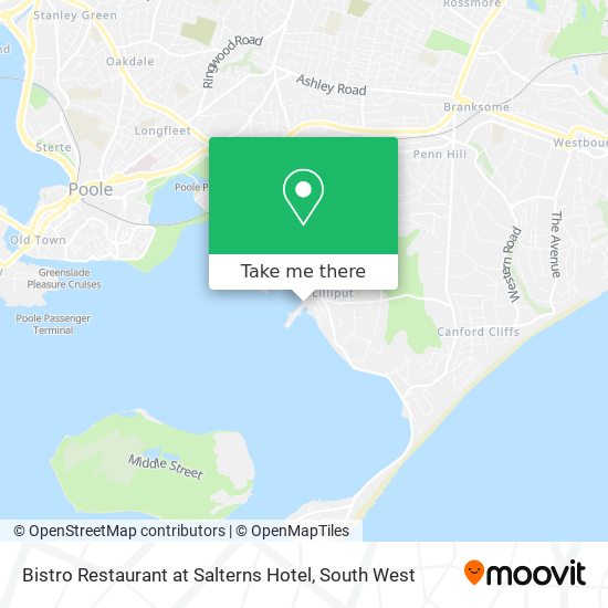 Bistro Restaurant at Salterns Hotel map