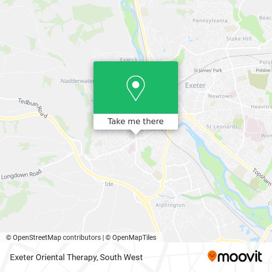 Exeter Oriental Therapy map
