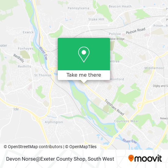 Devon Norse@Exeter County Shop map