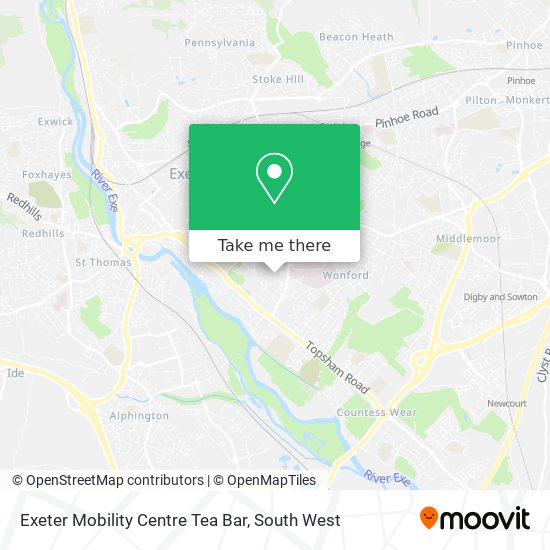 Exeter Mobility Centre Tea Bar map