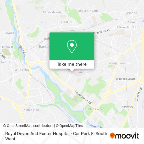 Royal Devon And Exeter Hospital - Car Park E map