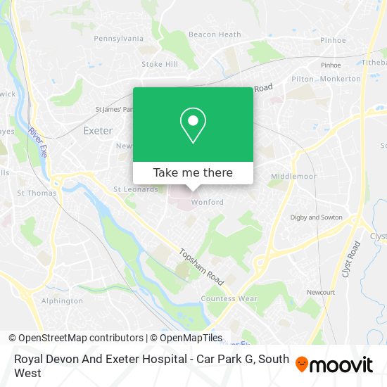 Royal Devon And Exeter Hospital - Car Park G map