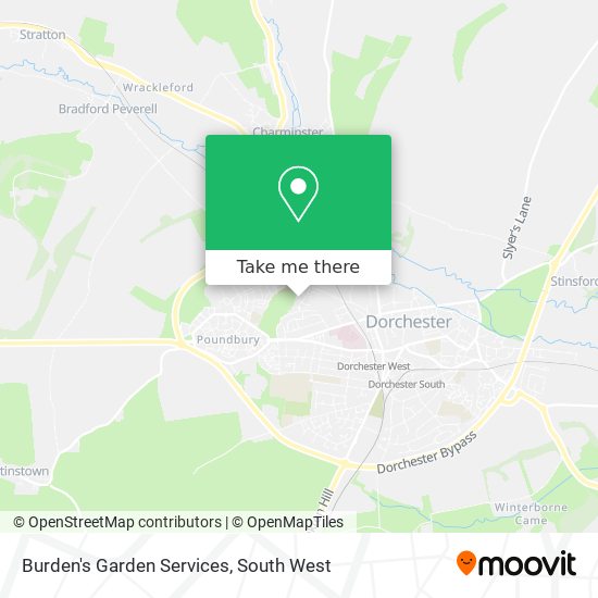 Burden's Garden Services map