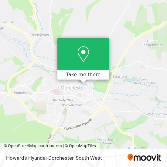 Howards Hyundai-Dorchester map