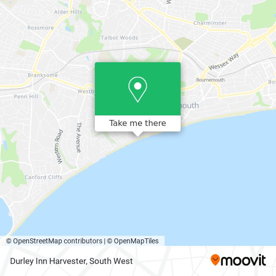 Durley Inn Harvester map