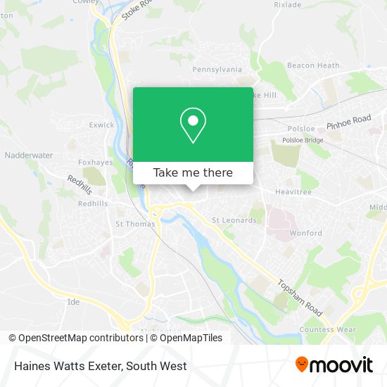 Haines Watts Exeter map