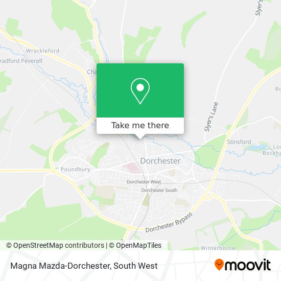 Magna Mazda-Dorchester map