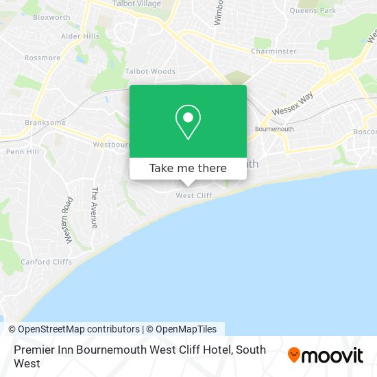 Premier Inn Bournemouth West Cliff Hotel map