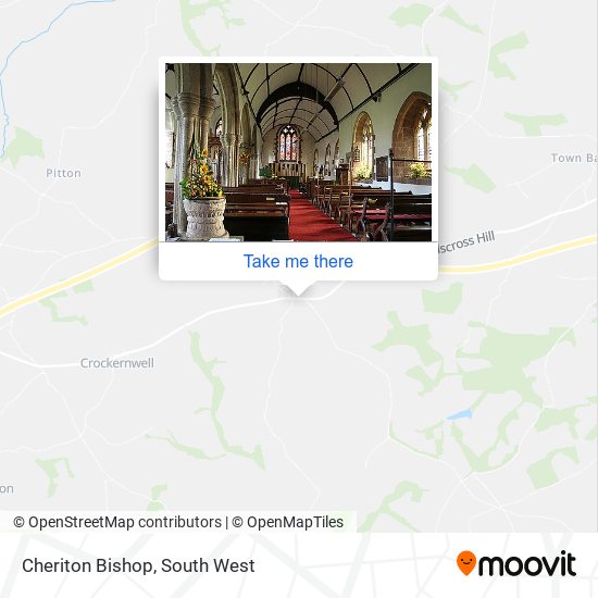 Cheriton Bishop map