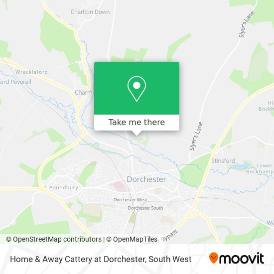 Home & Away Cattery at Dorchester map