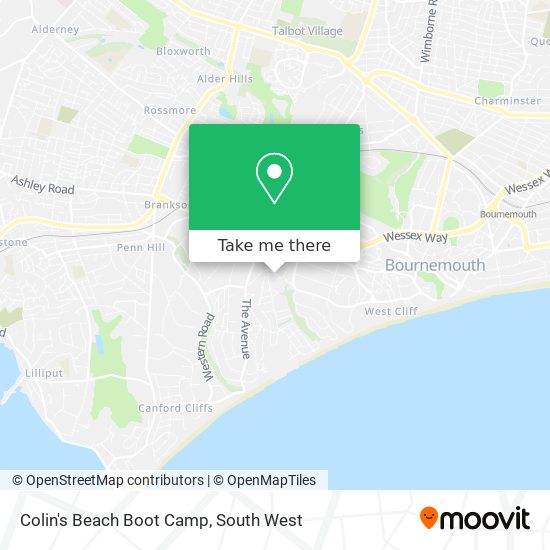 Colin's Beach Boot Camp map