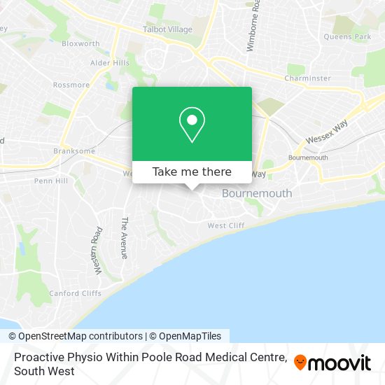 Proactive Physio Within Poole Road Medical Centre map