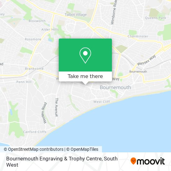 Bournemouth Engraving & Trophy Centre map