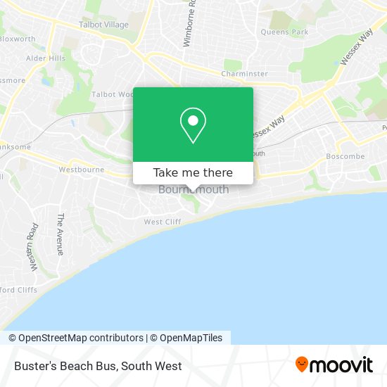 Buster's Beach Bus map