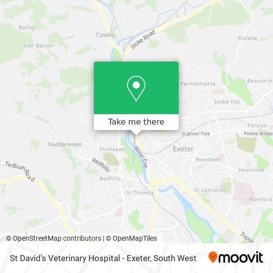 St David's Veterinary Hospital - Exeter map