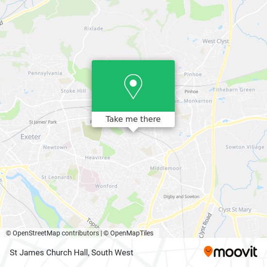 St James Church Hall map
