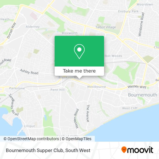 Bournemouth Supper Club map