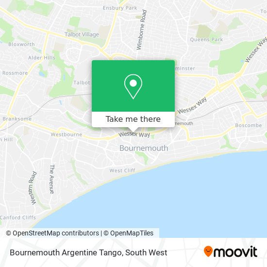 Bournemouth Argentine Tango map
