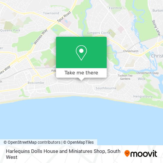 Harlequins Dolls House and Miniatures Shop map