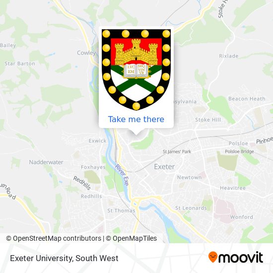 Exeter University map