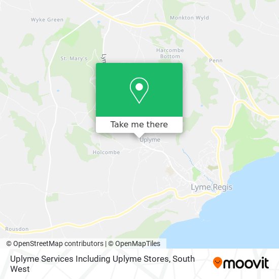 Uplyme Services Including Uplyme Stores map